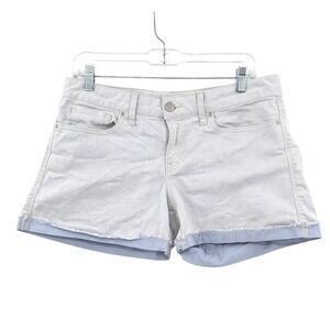 Light wash Denim Shorts Raw Hem Casual Summer Stretch Gap 29 8